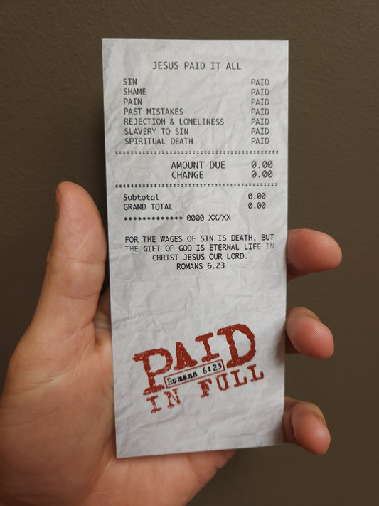 Paid in Full Receipt (50 Tracts)