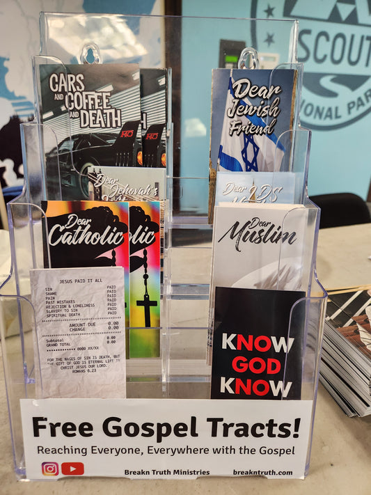 Gospel Tracts Pamphlet Display