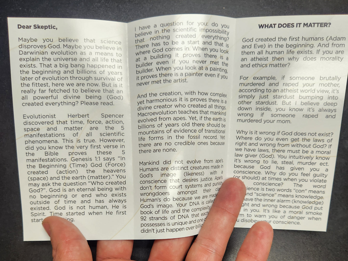 Dear Skeptic (50 Tracts/ $25)